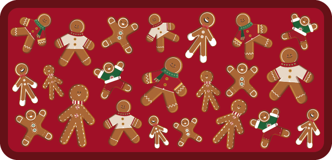 Gingerbread cookie  Christmas tree mat - TenStickers