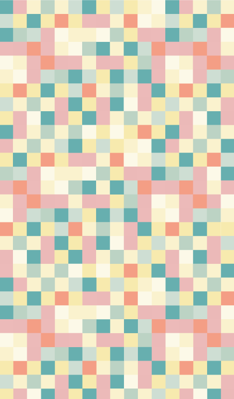 Multicolor Grid striped vinyl rug - TenStickers