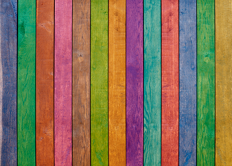 Wooden multicolor pattern wood flooring - TenStickers