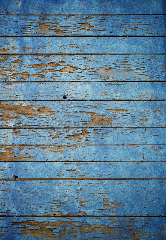 Blue wooden pattern wood flooring - TenStickers