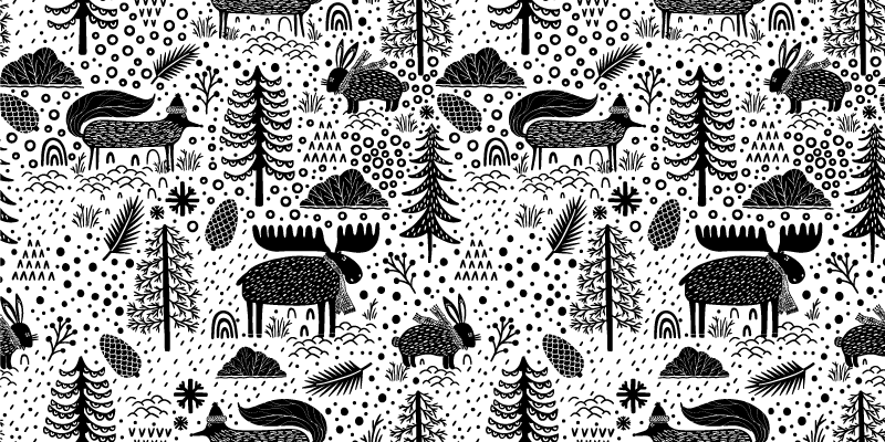Scandinavian Fauna vinyl rug - TenStickers