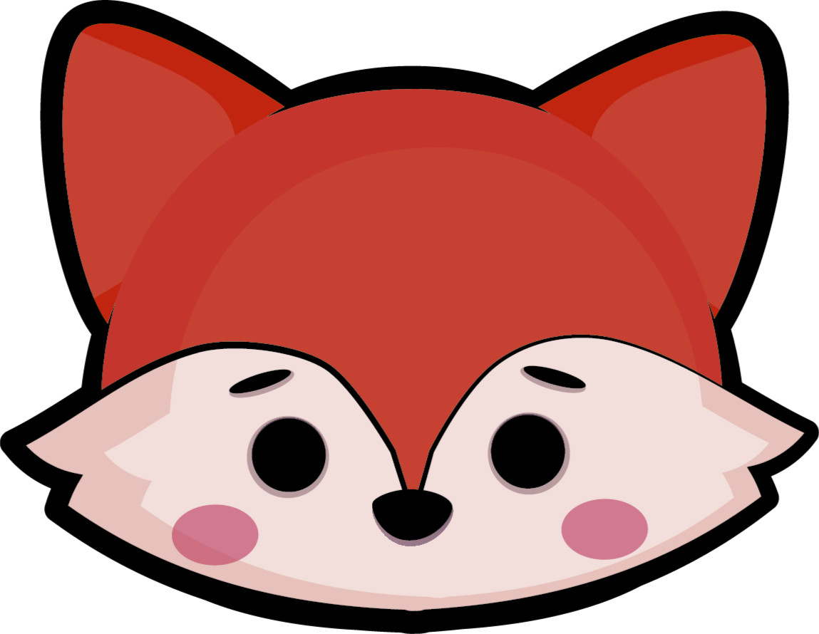 Cute Fox Shape kids vinyl rug - TenStickers