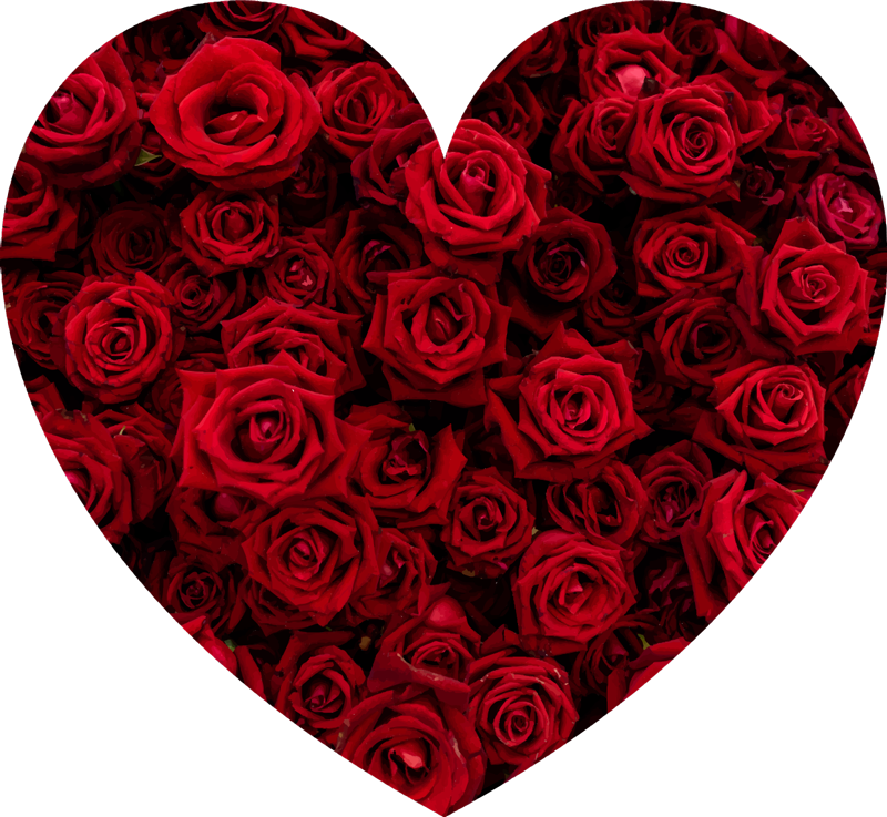 Heart-Shaped Romance vinyl rug flowers - TenStickers