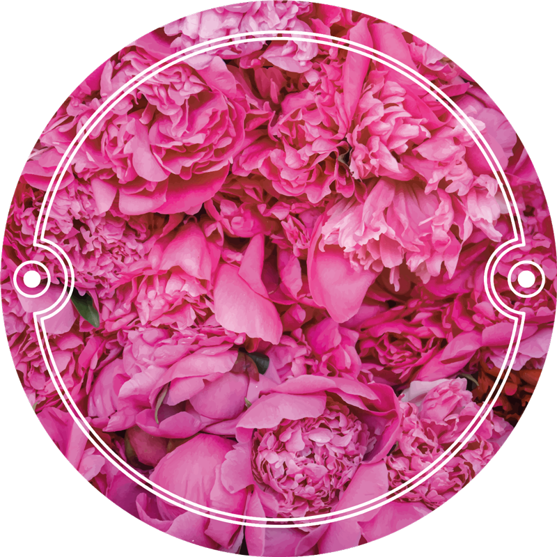 Floral Meditation Space vinyl rug flowers - TenStickers