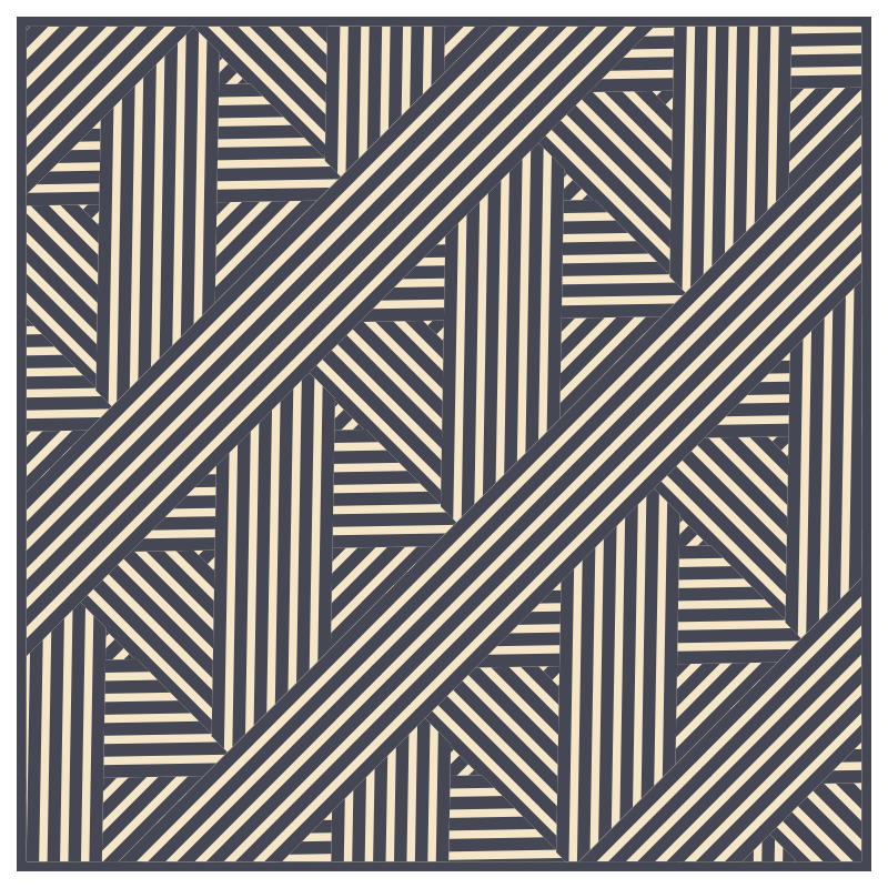 White and beige blue striped vinyl rug - TenStickers