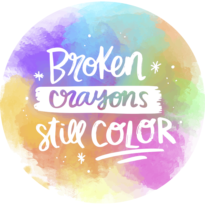 Broken Crayons still colour custom rug - TenStickers