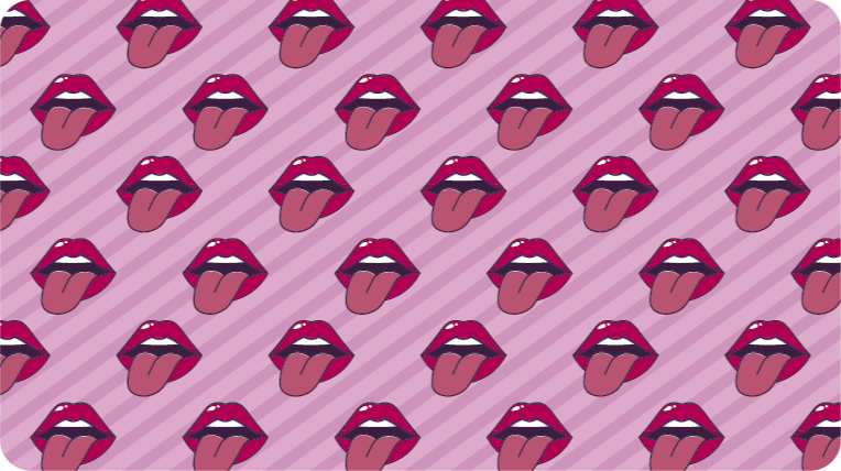 Vinyl rug with mouths design - TenStickers