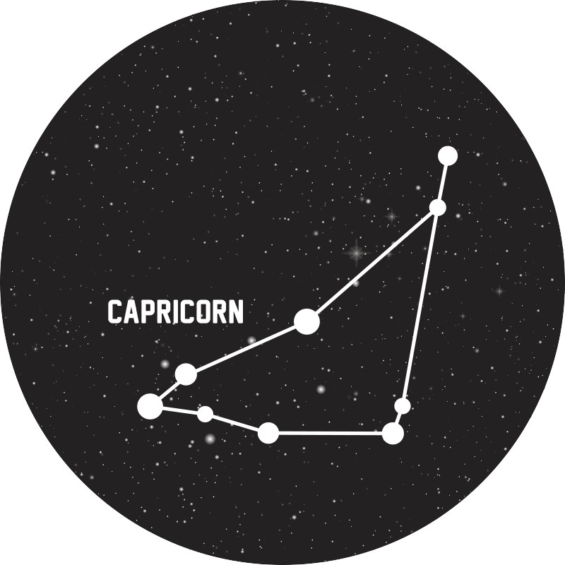 Capricorn Constellation star vinyl rug - TenStickers