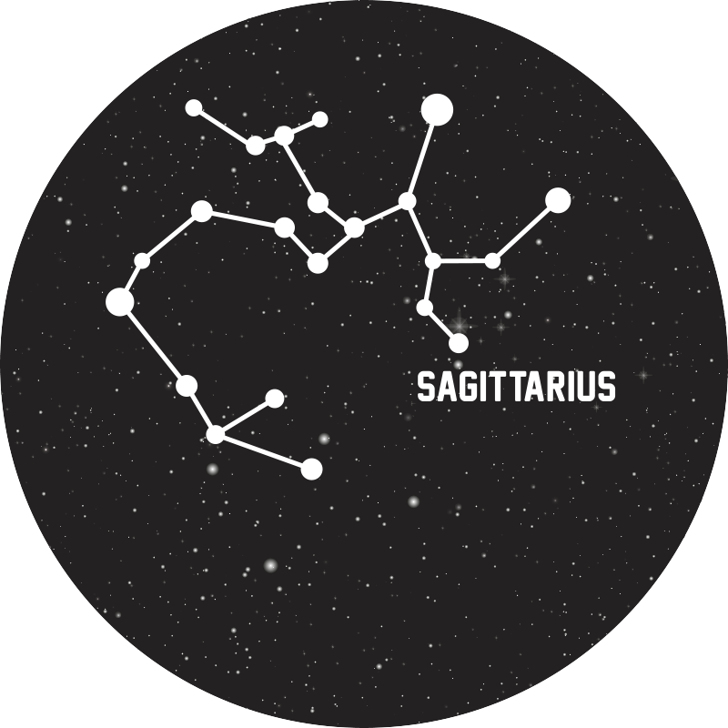 Zodiac sign Sagittarius modern rug - TenStickers