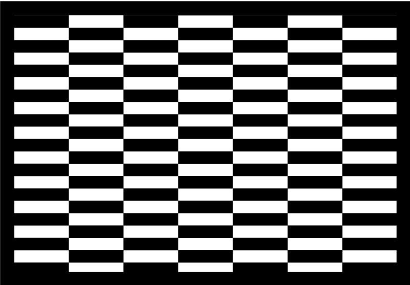 Classic Checkerboard striped vinyl rug - TenStickers