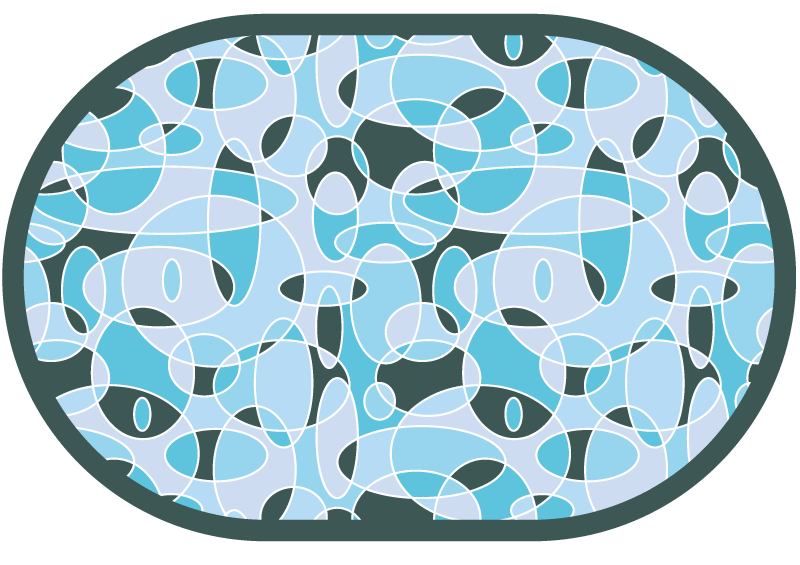 Abstract Oval Pattern vinyl rug bathroom - TenStickers