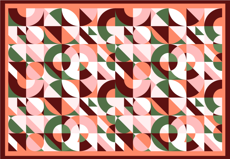 Geometric colorful print geometric rugs - TenStickers