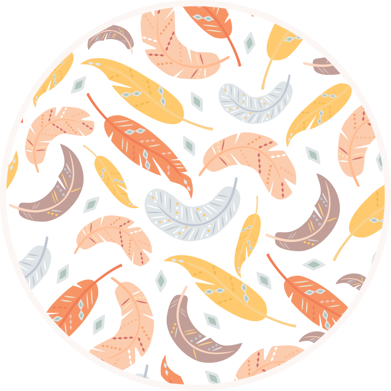 Botanical Leaves Pattern vinyl rug flowers - TenStickers