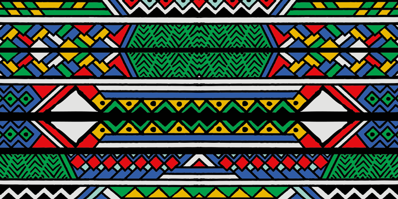 Ethnic vinyl rug with ethnic patterned design - TenStickers
