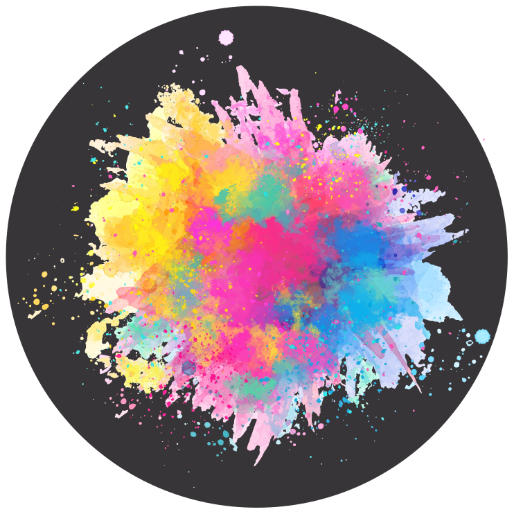 Colorful Splash Explosion texture vinyl rug - TenStickers