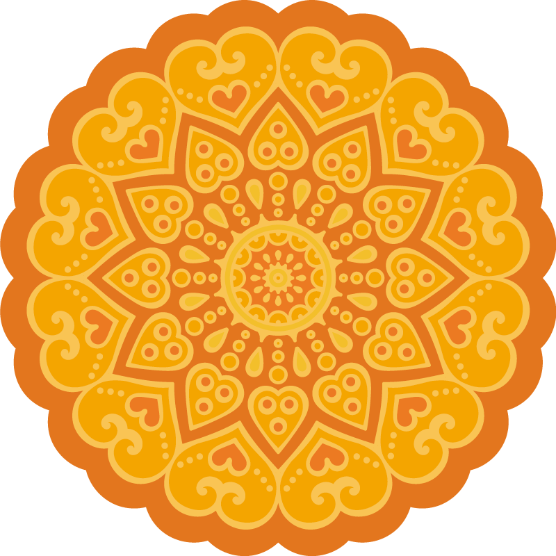 Mandala vinyl rug mandala floor accent - TenStickers