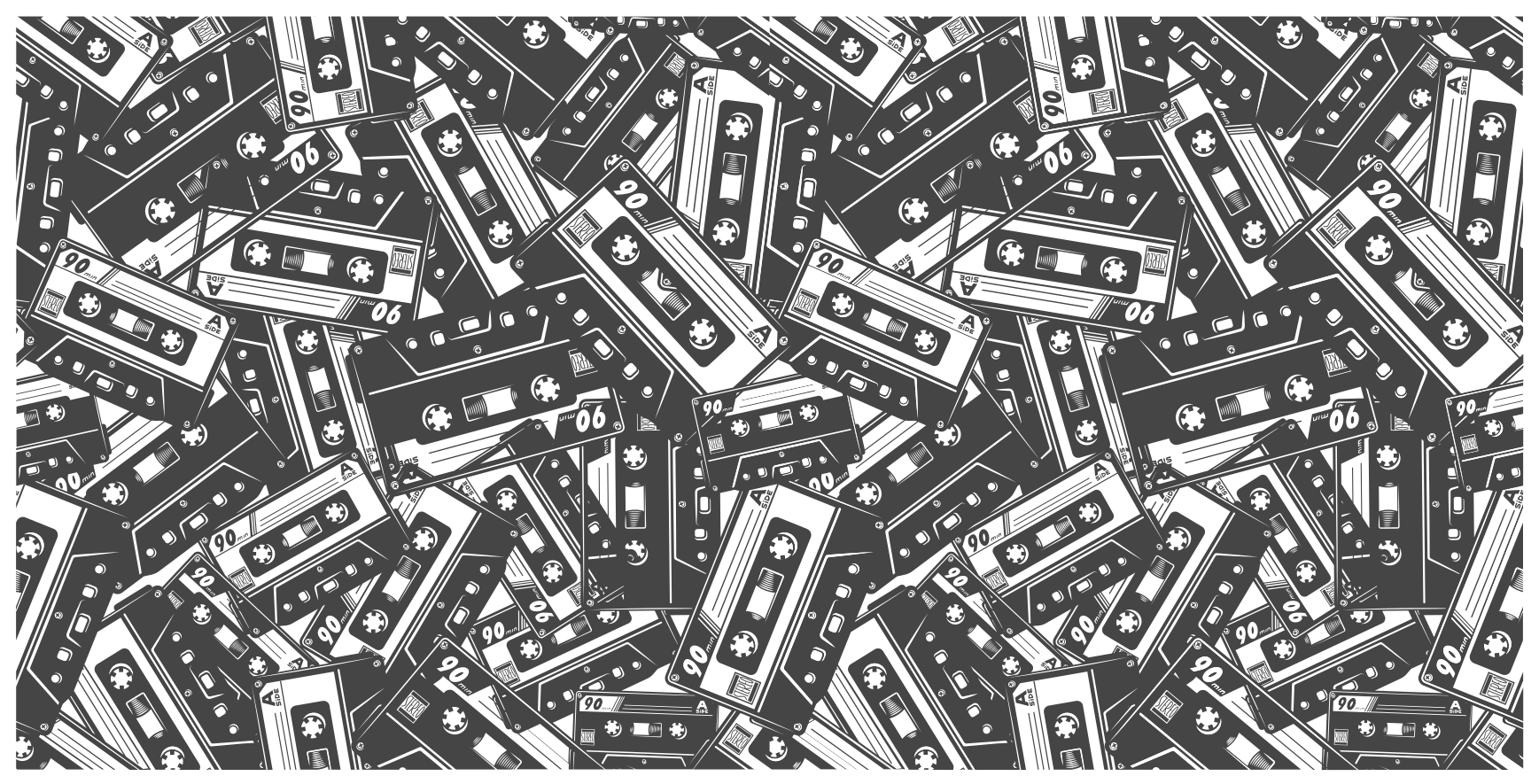 Cassette Tangle vinyl rug gaming - TenStickers