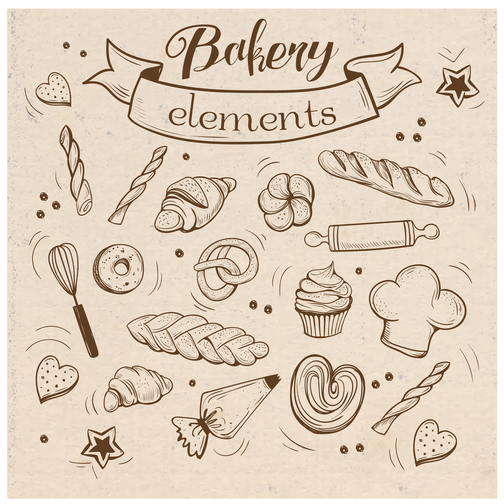 Bakery Themed Illustration vinyl rug - TenStickers