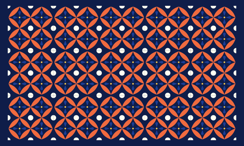 Geometric vinyl rug with geometric pattern design - TenStickers