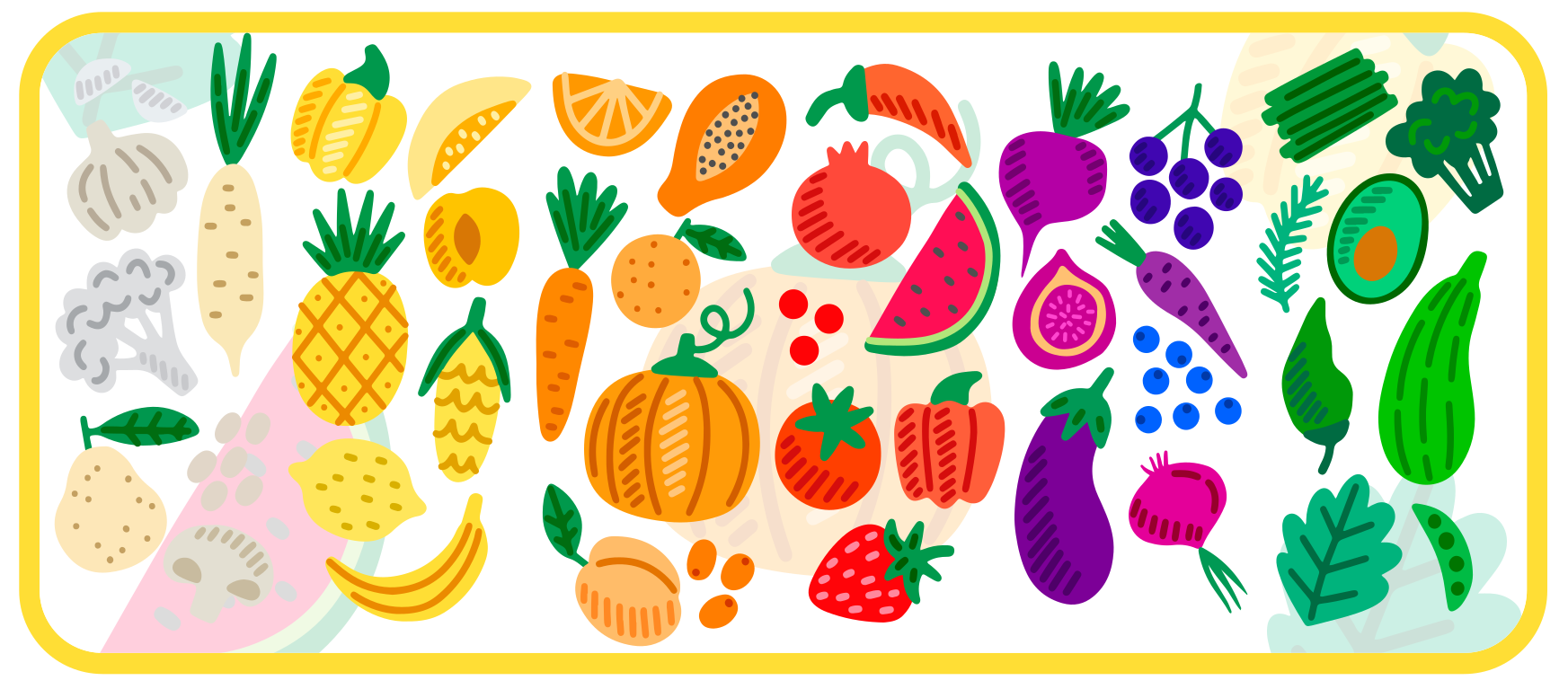 Colorful Fruit Pattern vinyl rug flowers - TenStickers