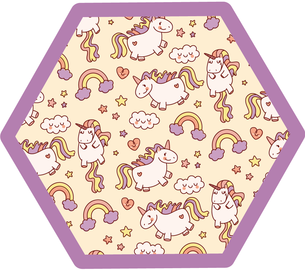 Unicorn Fantasy Playground kids vinyl rug - TenStickers