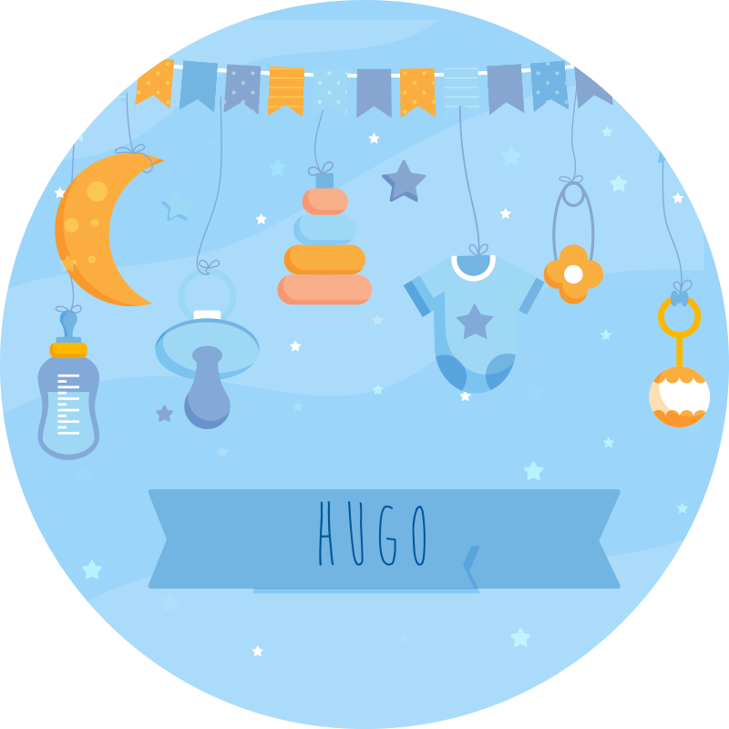Nursery vinyl rug personalized nursery decor - TenStickers
