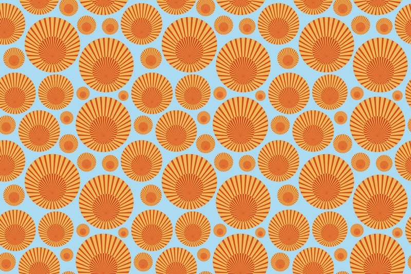 70's Sunshine pattern vintage rug - TenStickers