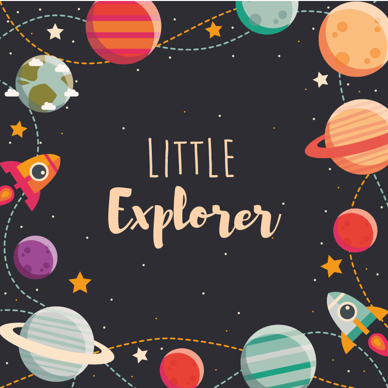 Little Explorer vinyl rug - TenStickers