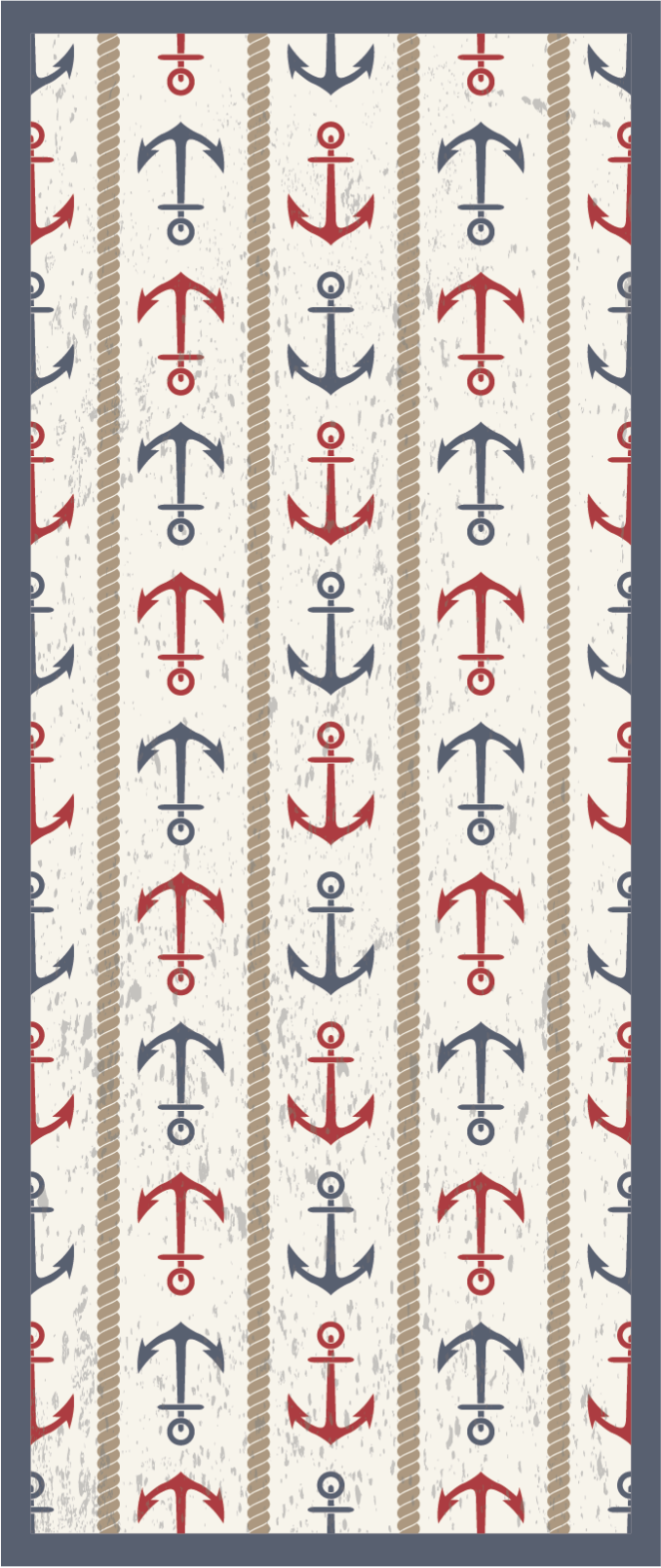 Nautical themed vintage vinyl rug - TenStickers