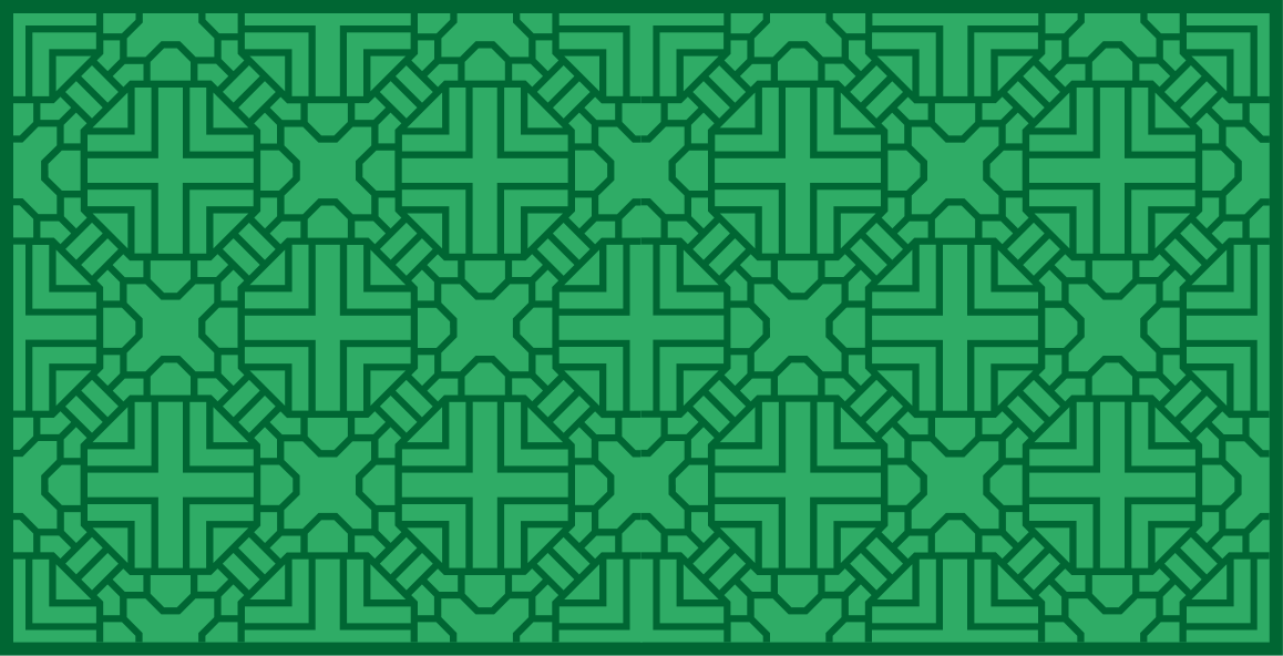 Geometric vinyl rug in green pattern - TenStickers