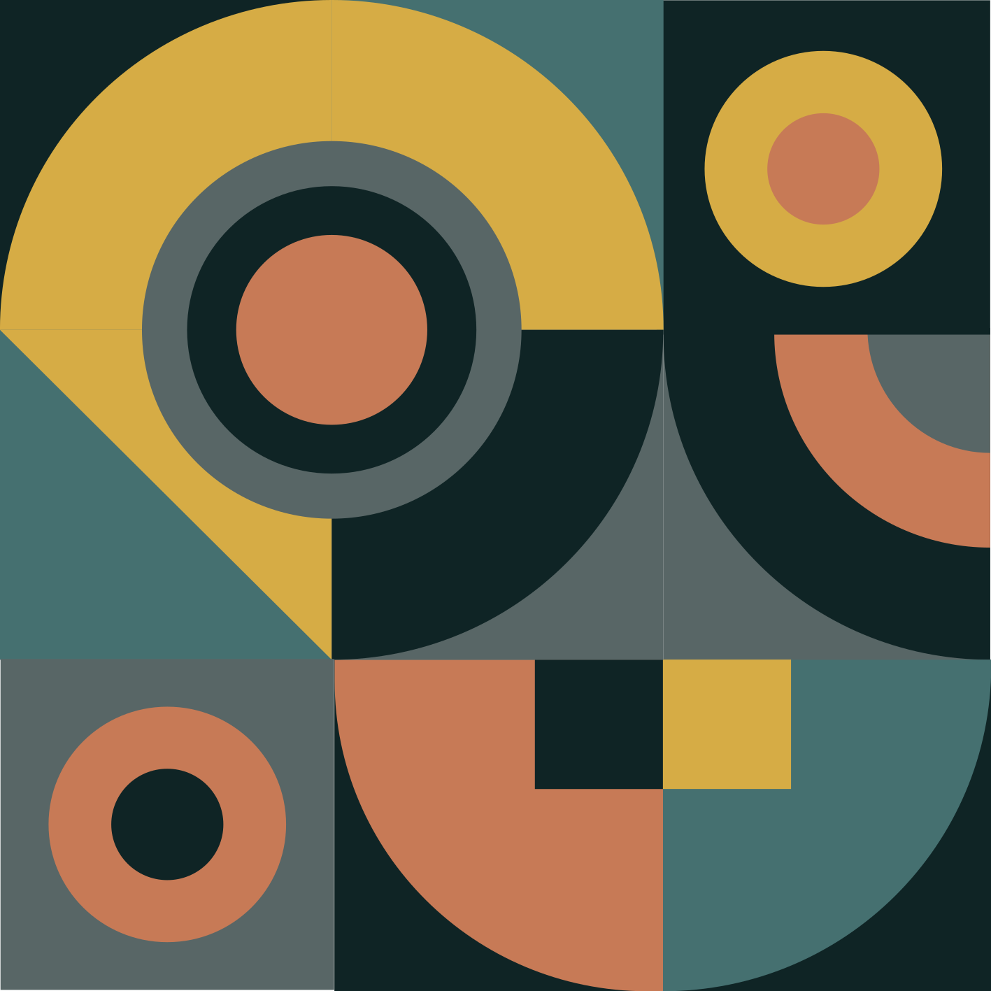 Geometric vinyl rug geometric shapes design - TenStickers