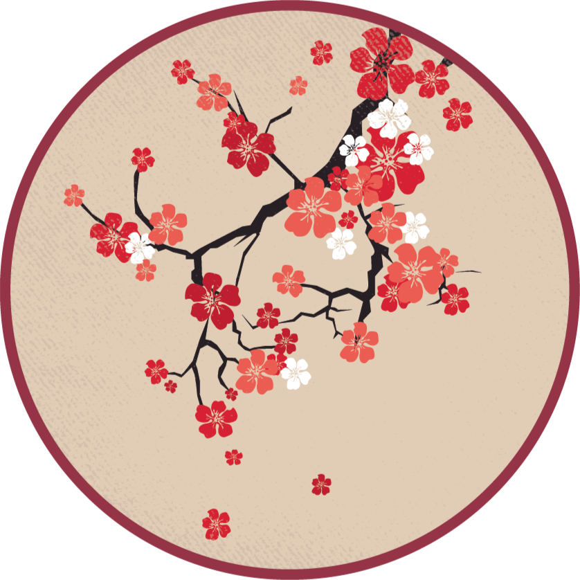 Blossoming Branches vinyl rug flowers - TenStickers