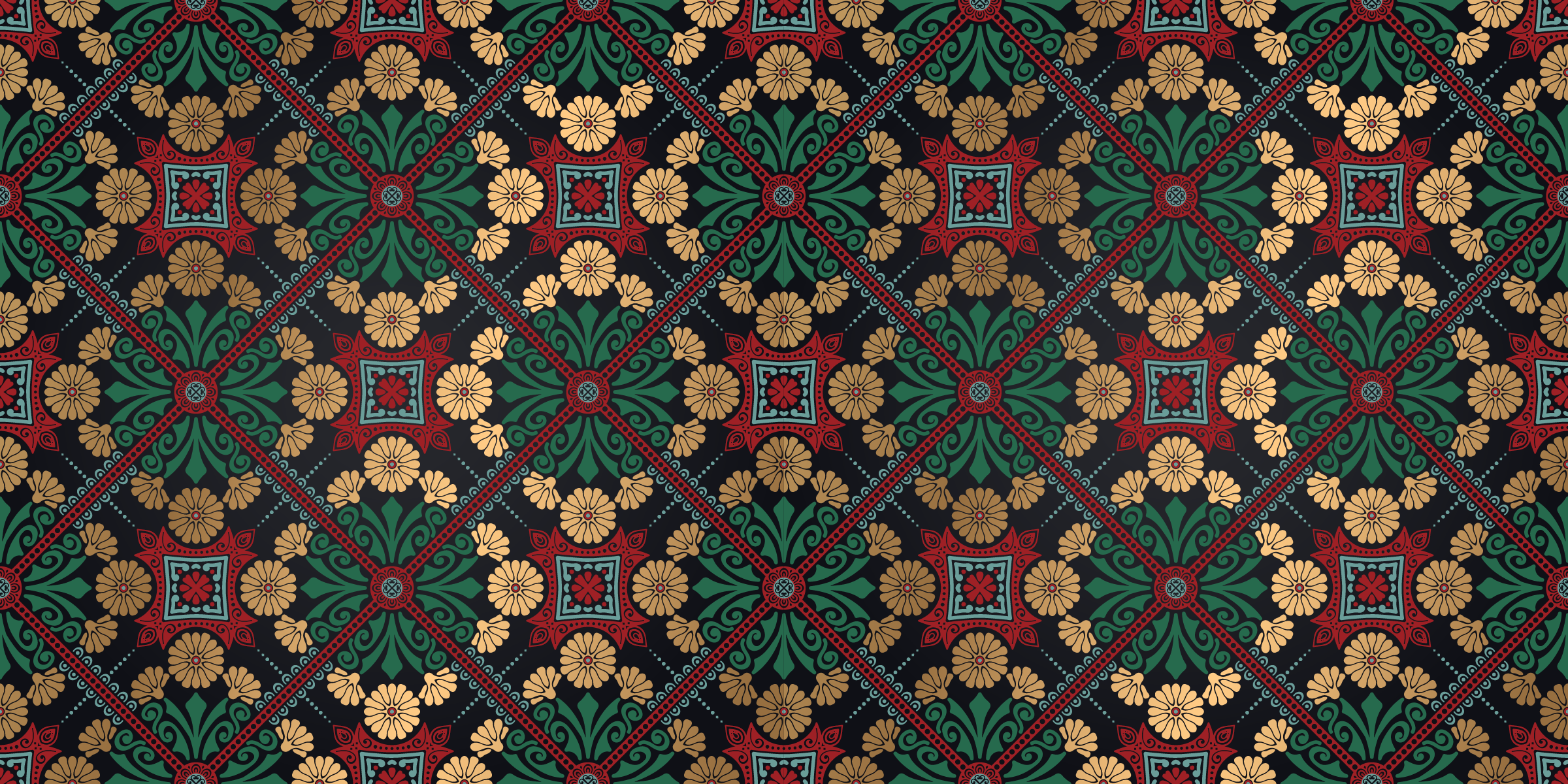 Ethnic Pattern Ornamentation world map vinyl rug - TenStickers
