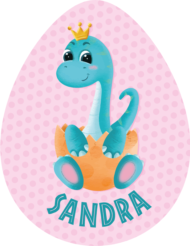 Personalized Dinosaur Illustration custom vinyl rug - TenStickers