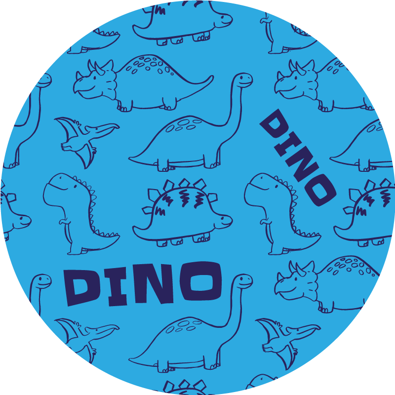 Dinosaur Themed vinyl rug - TenStickers