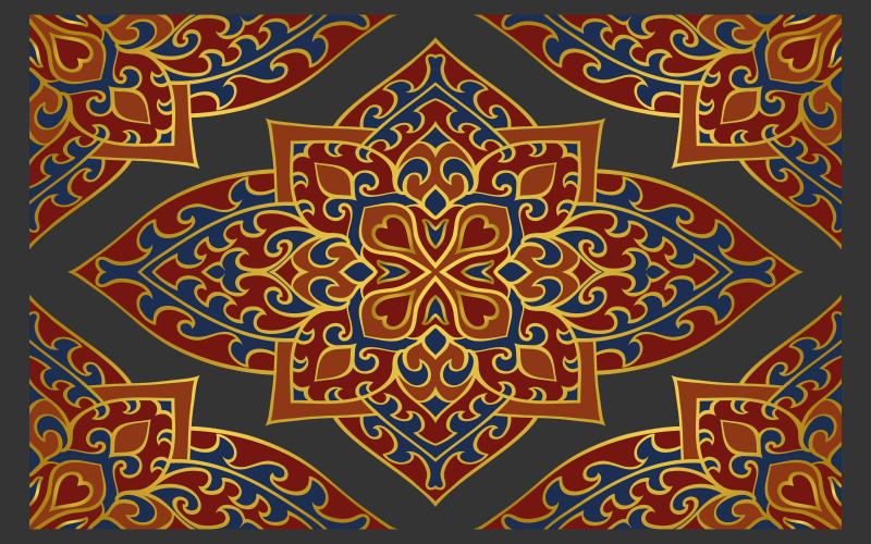 Mandala vinyl rug ornate mandala design - TenStickers