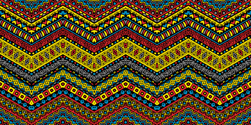 Colourful Tribal vinyl rug - TenStickers