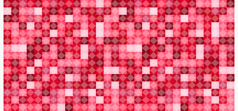 Red geometric pattern geometric vinyl rug - TenStickers