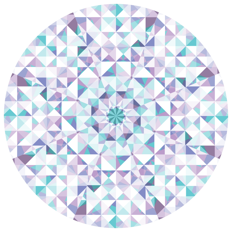 Geometric vinyl rug geometric kaleidoscope - TenStickers
