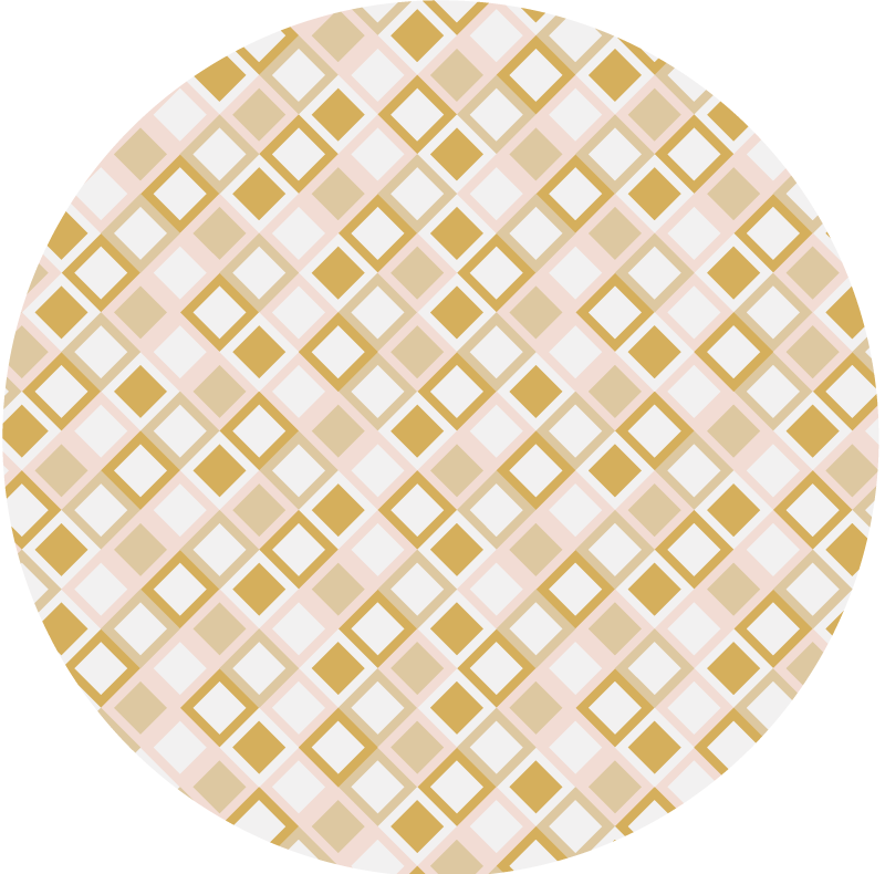 Gold Diamond Vinyl rug for home office - TenStickers