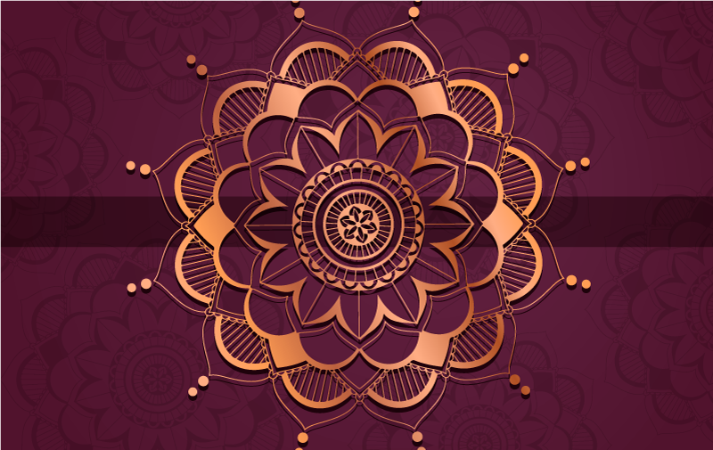 Mandala vinyl rug mandala floor decoration - TenStickers