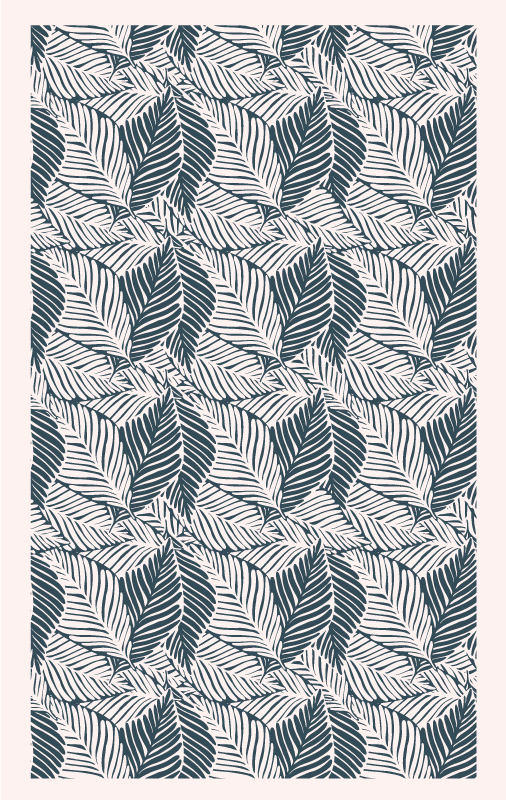 Vintage Leaf Pattern Vinyl rug for home office - TenStickers