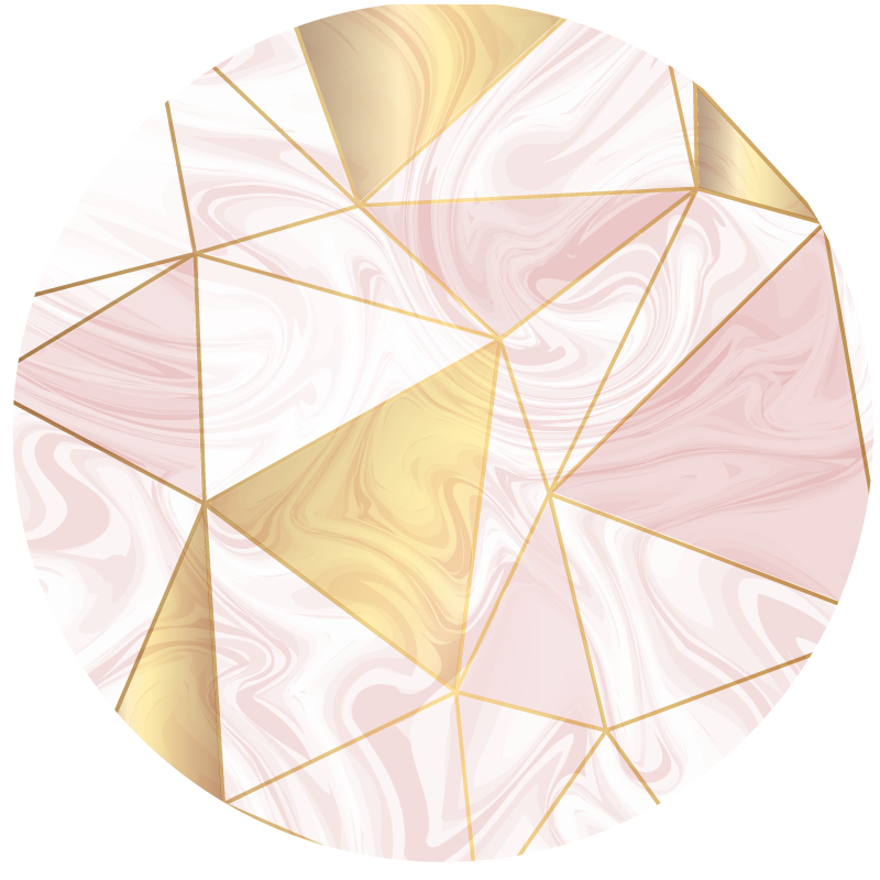 Geometric vinyl rug geometric marble design - TenStickers