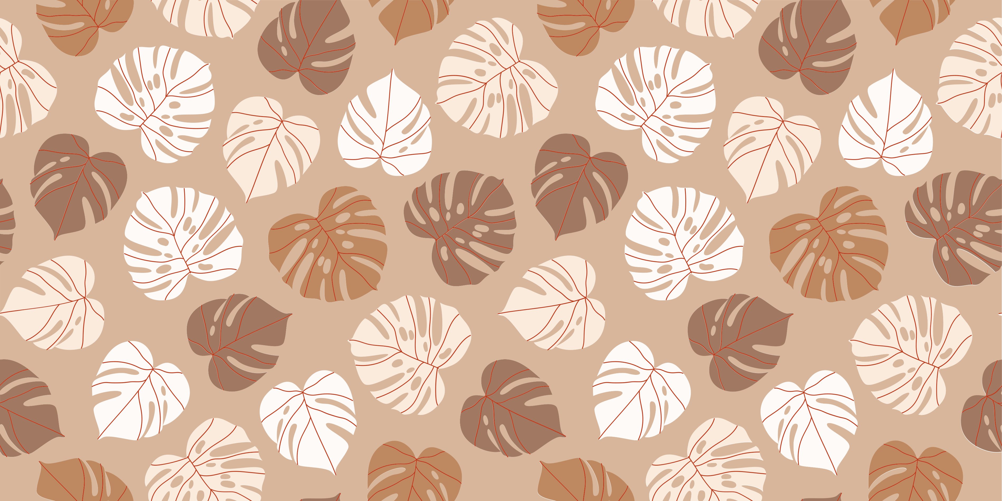 Monstera Delight vinyl rug flowers - TenStickers