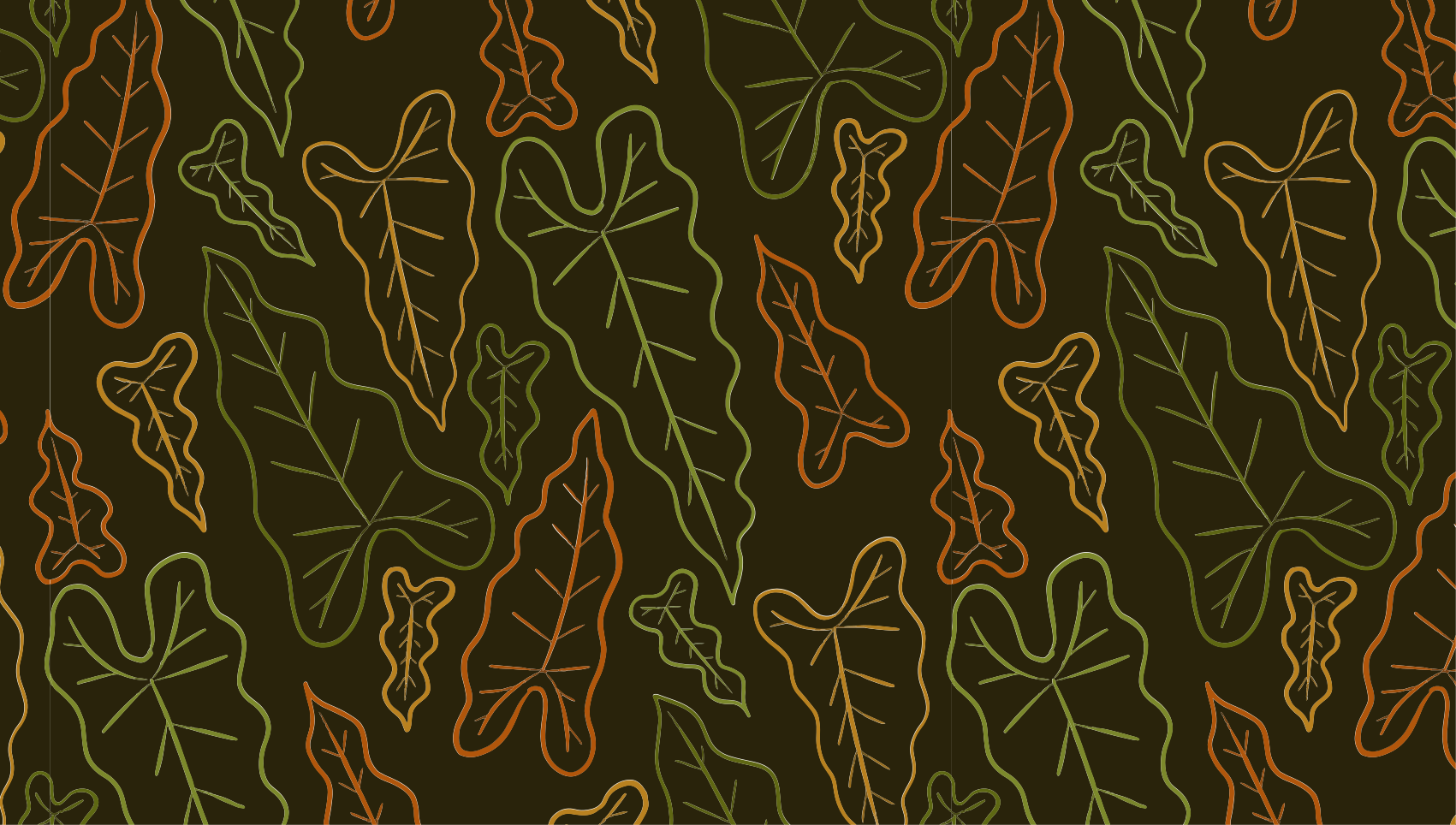Leafy Contours vinyl rug flowers - TenStickers