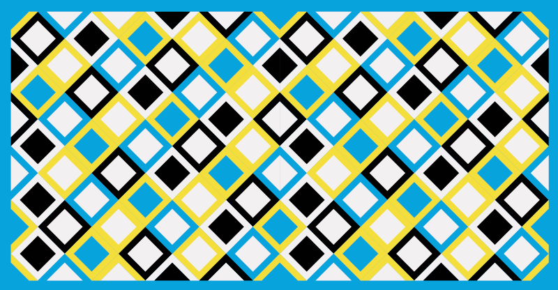 Geometric vinyl rug in geometric argyle pattern - TenStickers