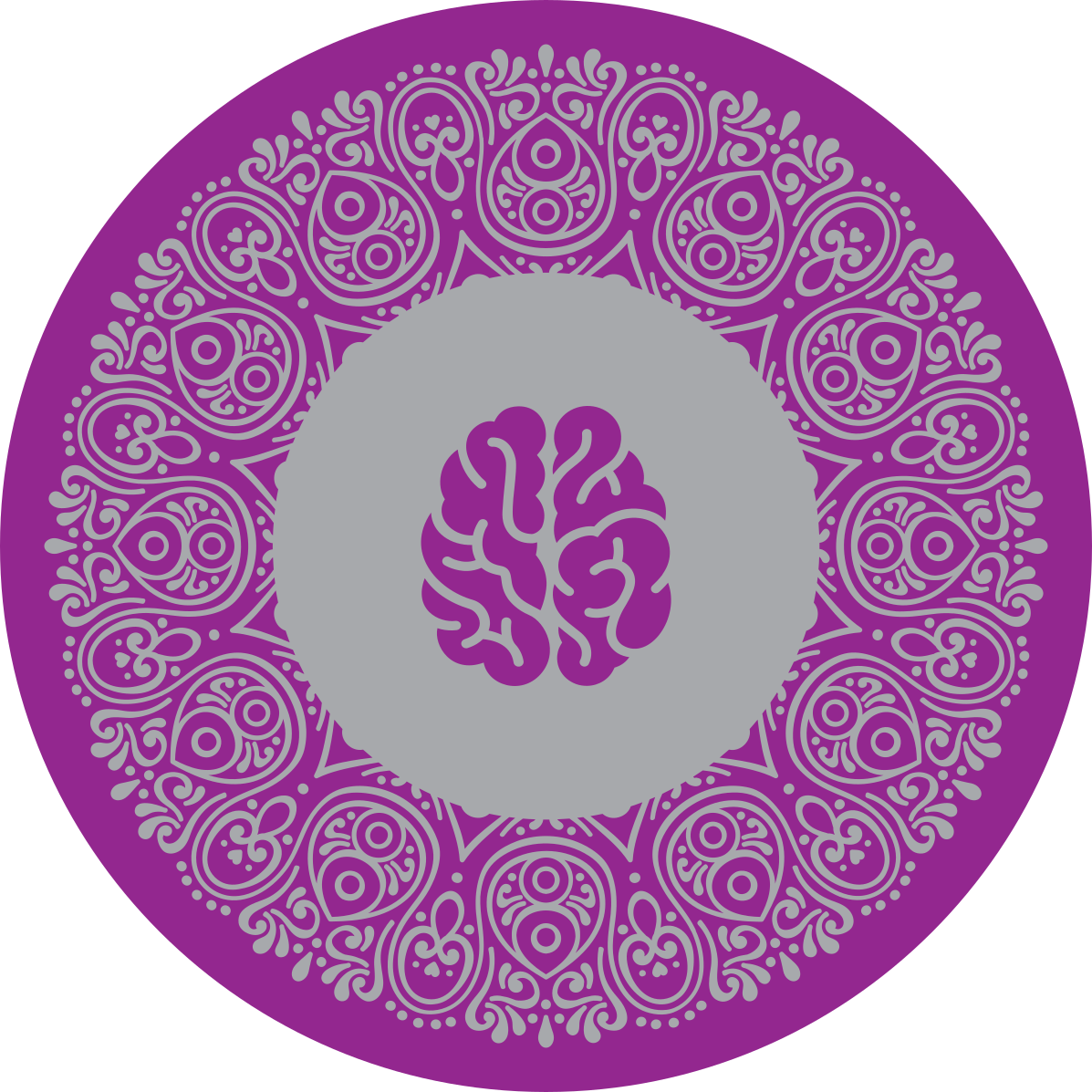 Mandala vinyl rug with mandala brain design - TenStickers
