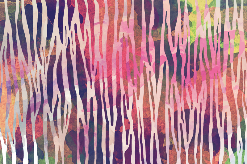 Striped vinyl rug abstract striped spectrum - TenStickers