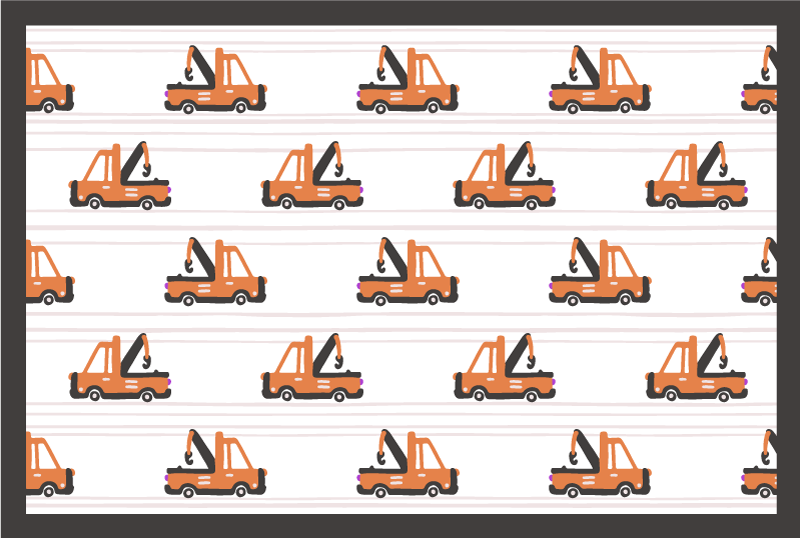 Toy Crane Pattern vinyl rug - TenStickers