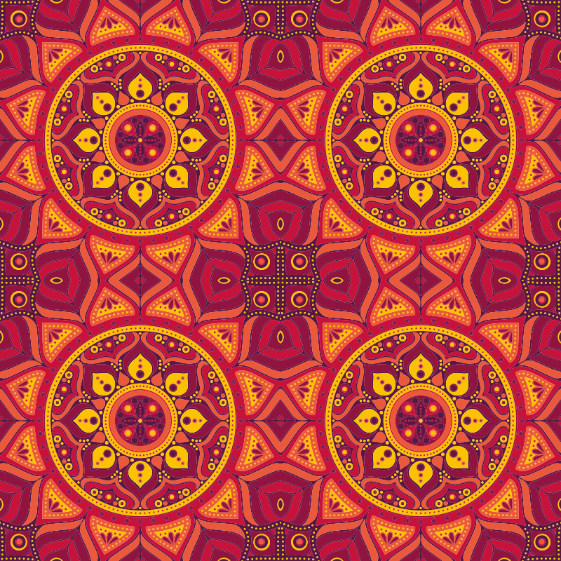 Mandala vinyl rug with mandala inspired balance - TenStickers